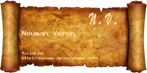 Neuman Veron névjegykártya